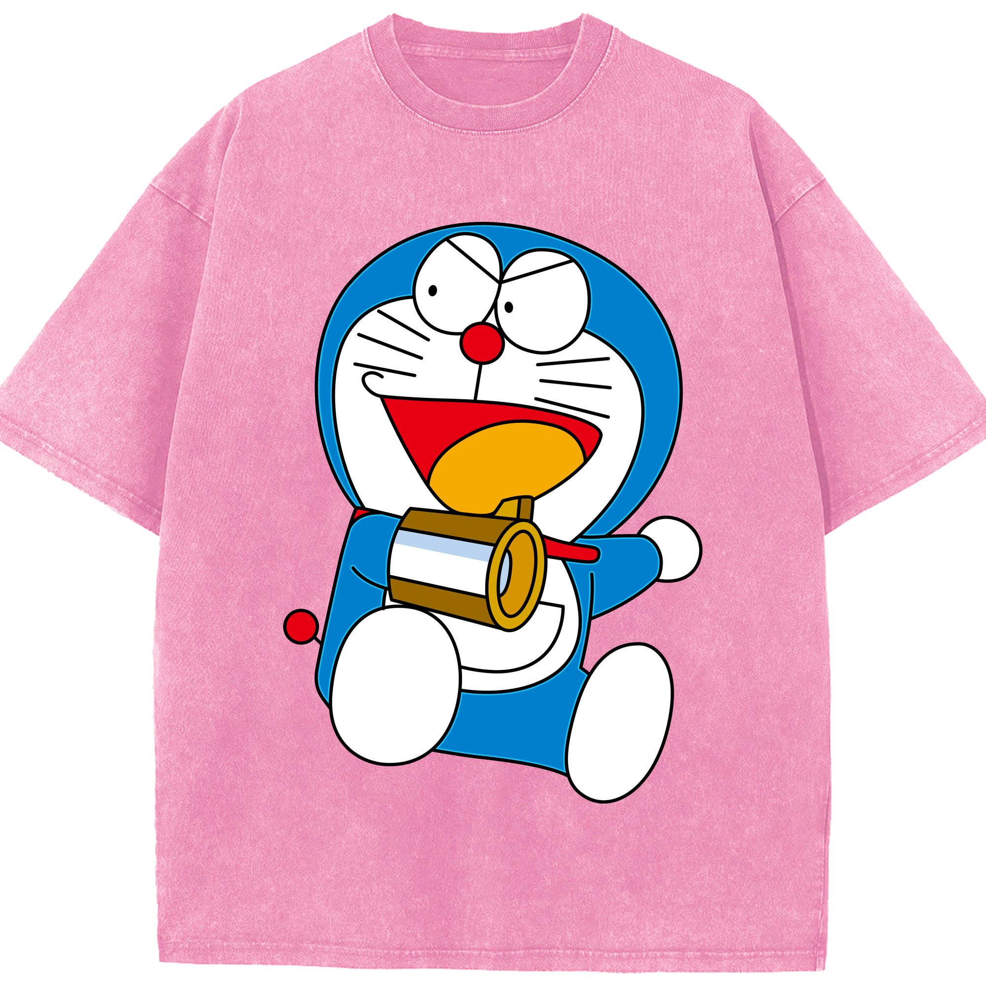 （画像用） ドラえもん Doraemon 綿100% ヴィンテージ風 半袖Tシャツ（フロントプリント）
